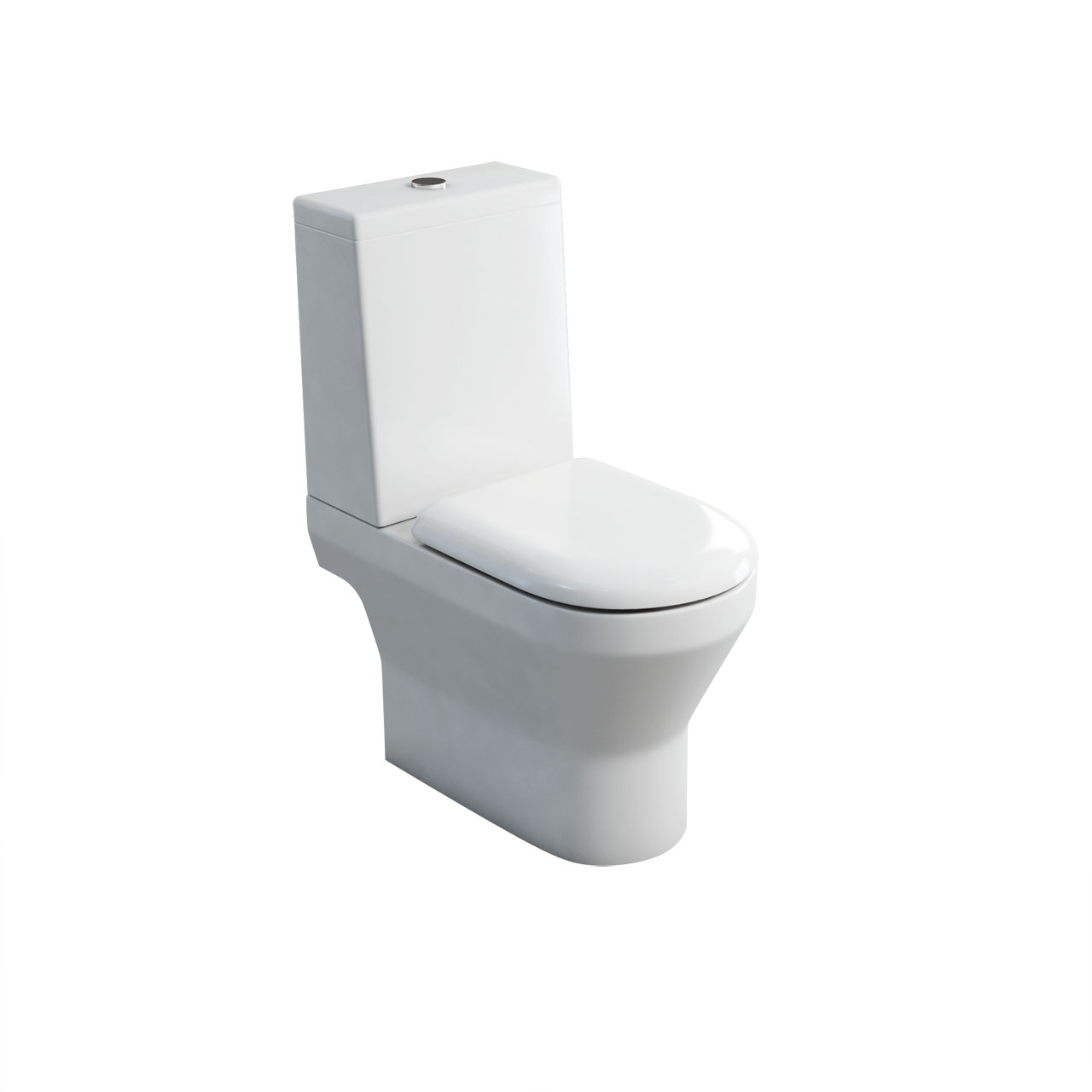 Curve S30 close-coupled WC (pan open-back) with standard lid cistern & soft close seat
